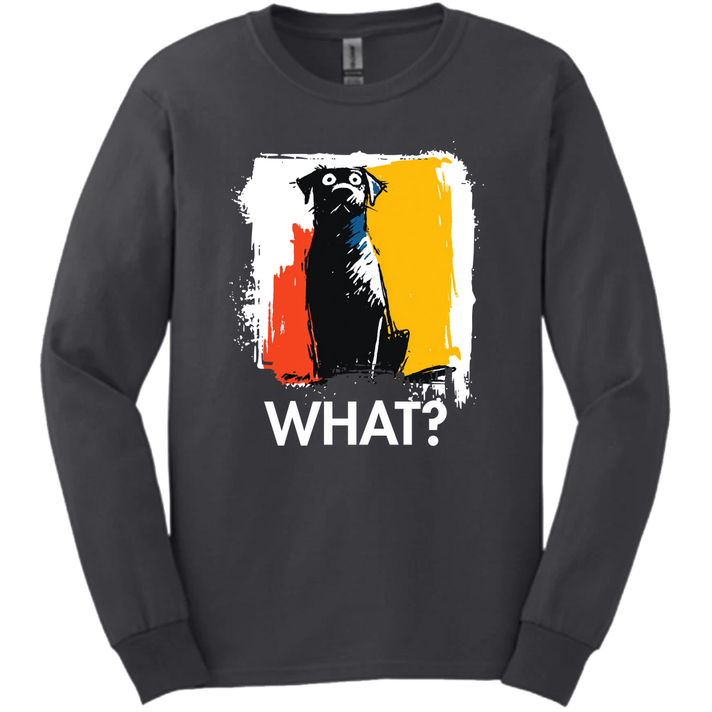 Black Labrador - What Dog Long Sleeve Tee - Dark Heather