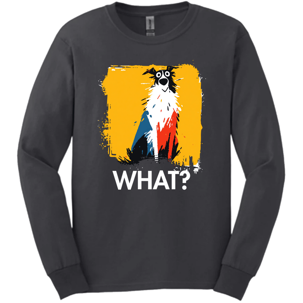 Borzoi - What Dog Long Sleeve Tee - Dark Heather