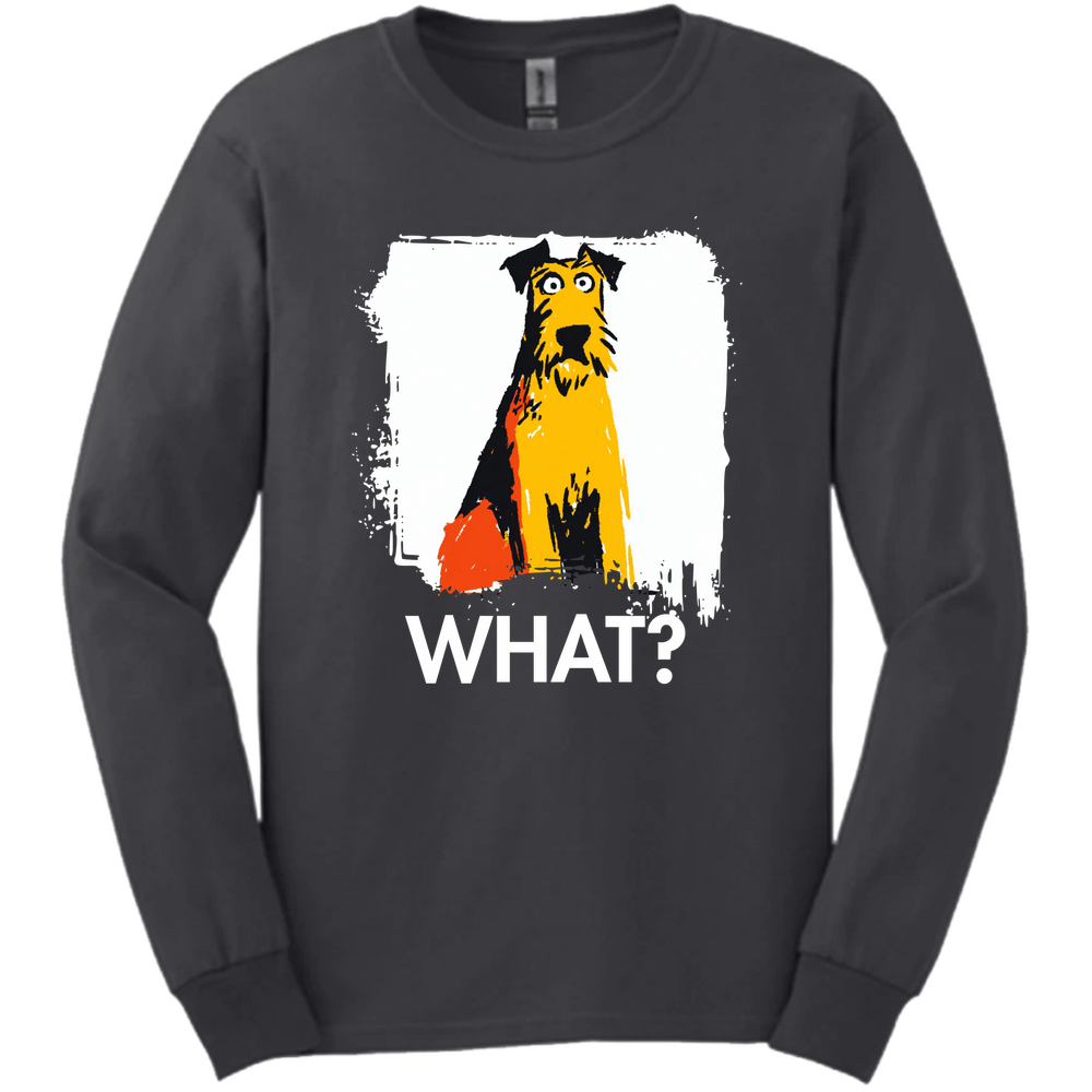 Irish Terrier - What Dog Long Sleeve Tee - Dark Heather