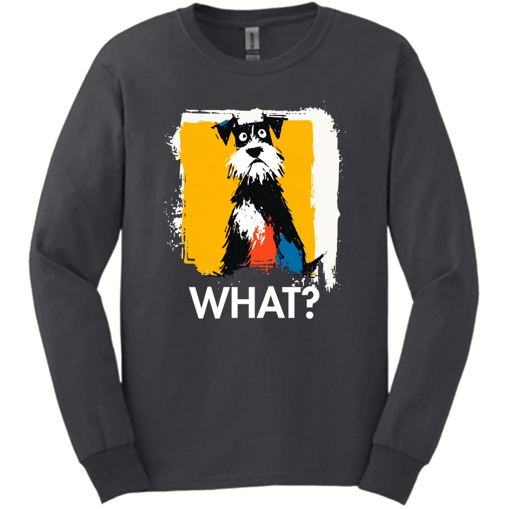 Miniature Schnauzer - What Dog Long Sleeve Tee - Dark Heather