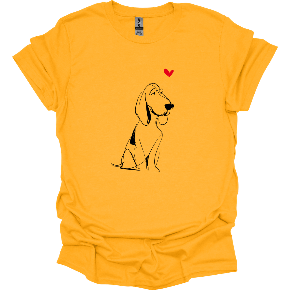 Bracco Italiano - Sketch Dog T-Shirt - Gold