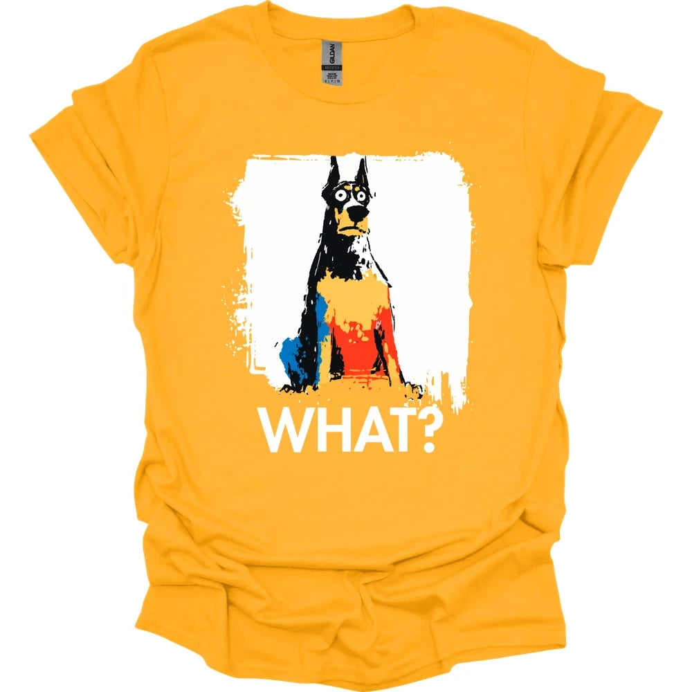 Doberman - What Dog T-Shirt - Gold