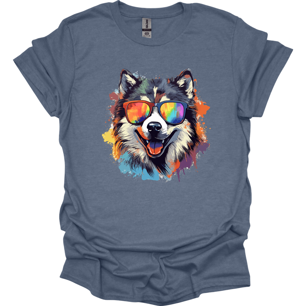 Alaskan Malamute - Top Dog T-Shirt - Heather Indigo