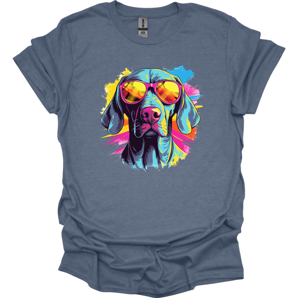 Weimaraner - Top Dog T-Shirt - Heather Indigo