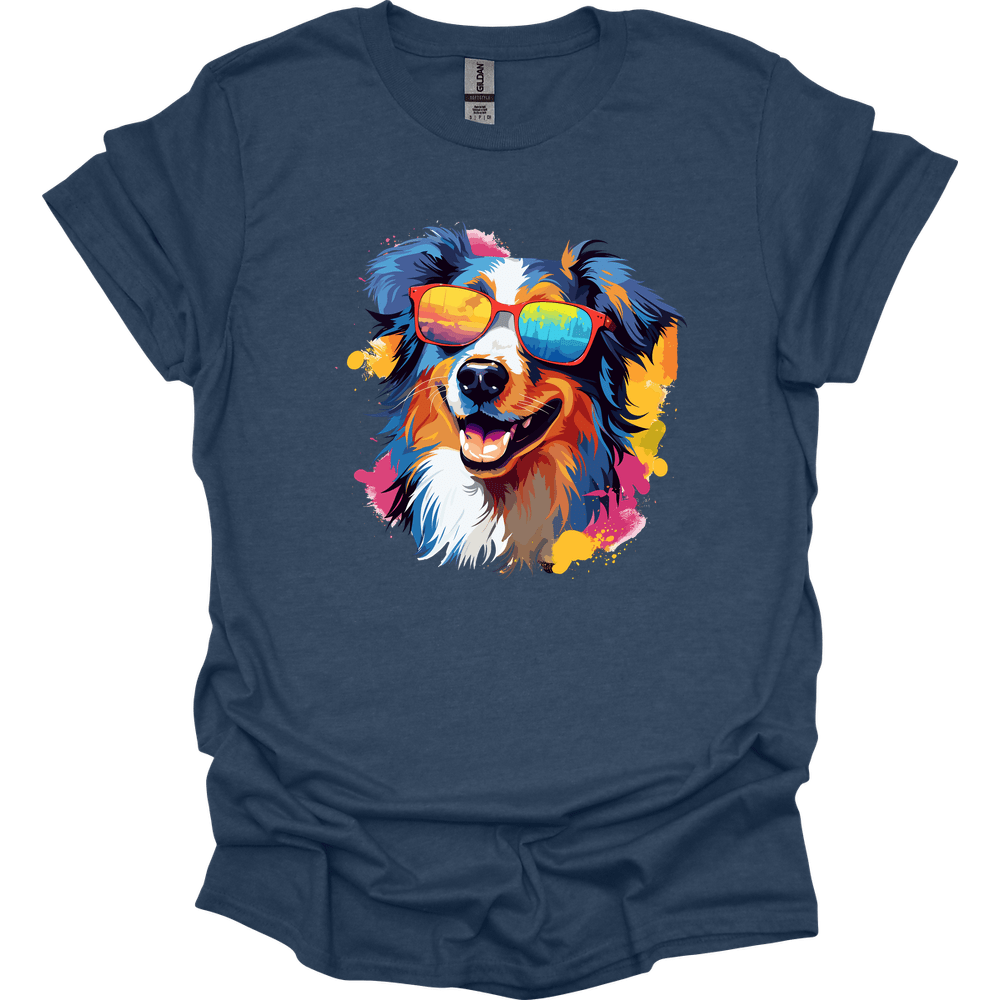 Australian Shepherd - Top Dog T-Shirt - Heather Navy
