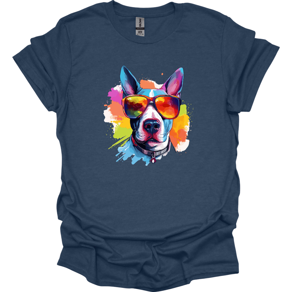 Bull Terrier - Top Dog T-Shirt - Heather Navy