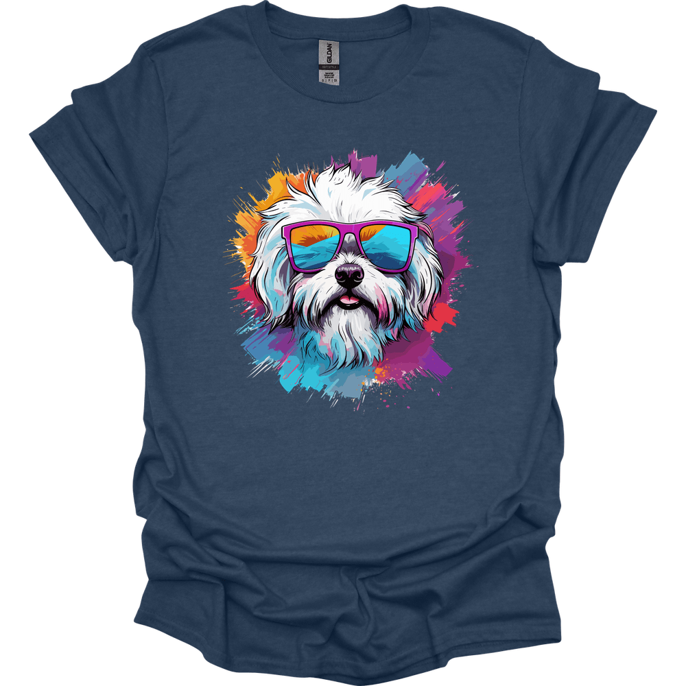 Maltese - Top Dog T-Shirt - Heather Navy