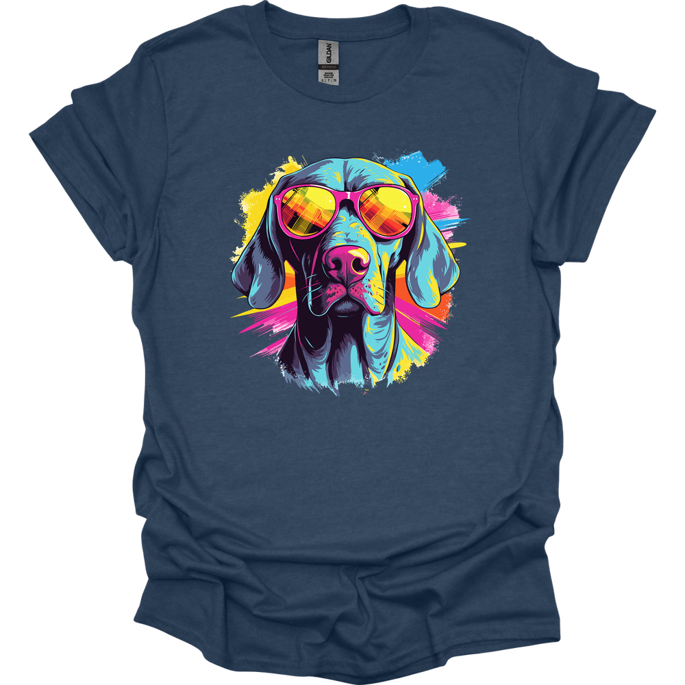 Weimaraner - Top Dog T-Shirt - Heather Navy
