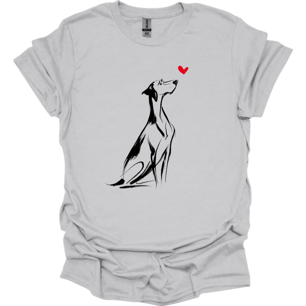 German Shorthaired Pointer - Sketch Dog T-Shirt - Ice Grey
