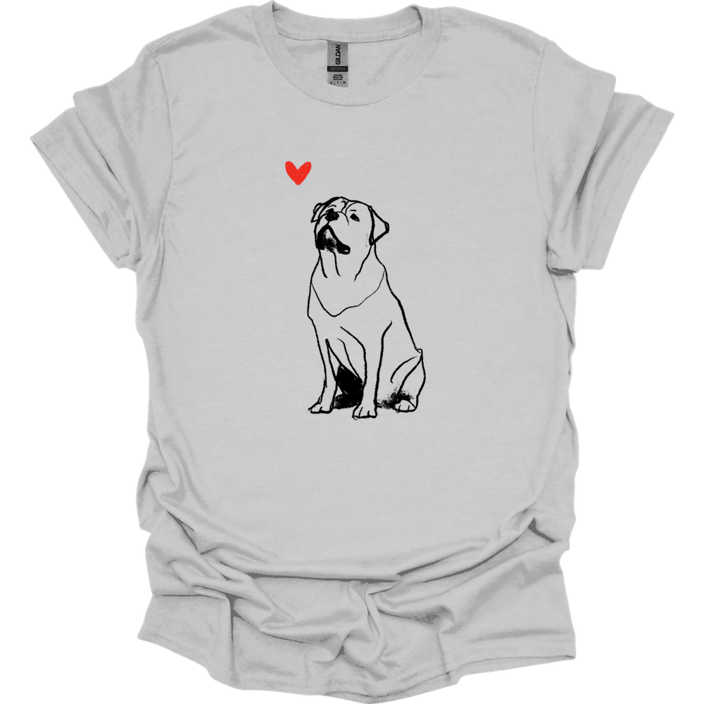 Rottweiler - Sketch Dog T-Shirt - Ice Grey