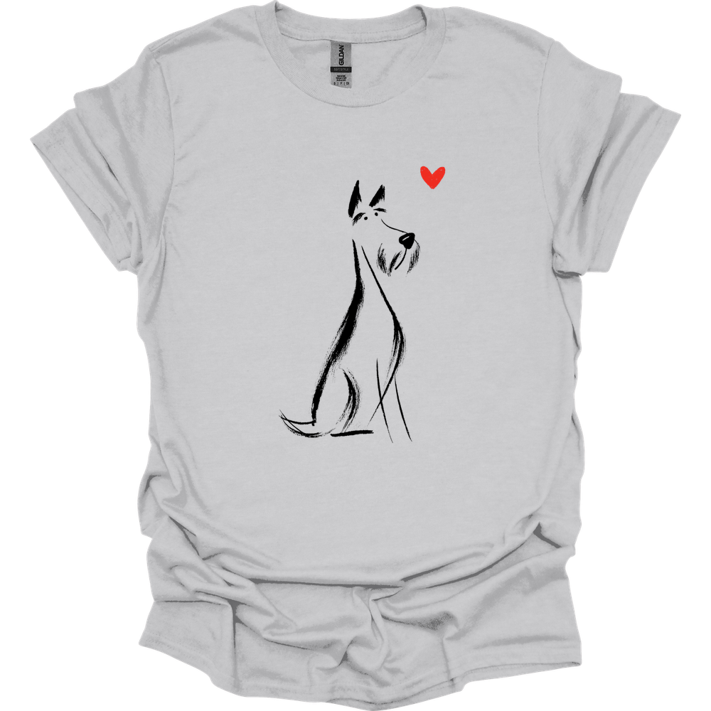 Kerry Blue Terrier - Sketch Dog T-Shirt - Ice Grey