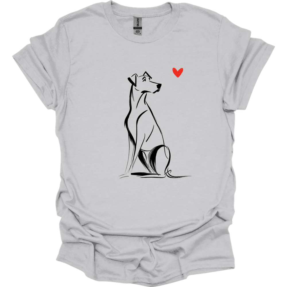 Rhodesian Ridgeback - Sketch Dog T-Shirt - Ice Grey