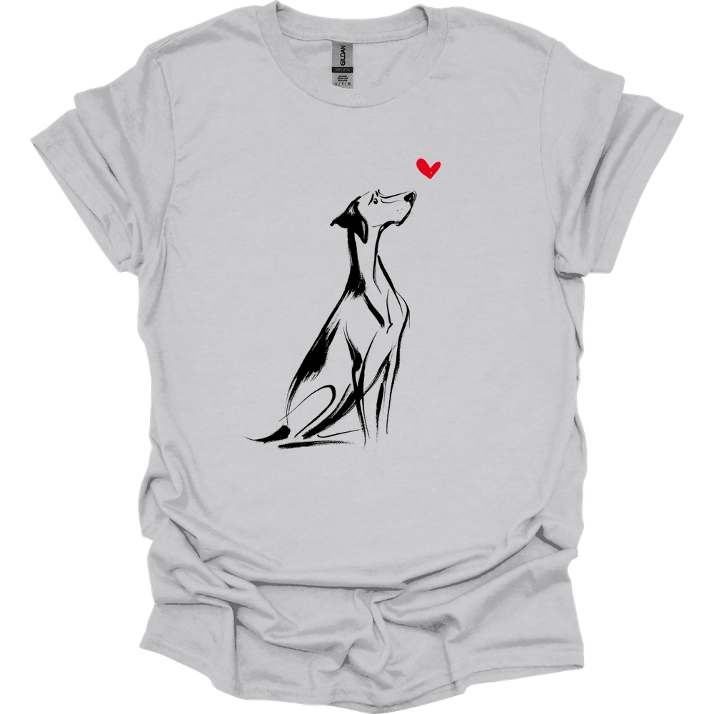 German Shorthaired Pointer - Sketch Dog T-Shirt - Ice Grey