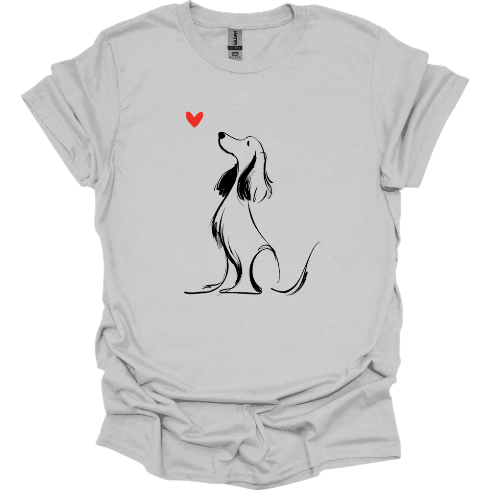 Cocker Spaniel - Sketch Dog T-Shirt - Ice Grey