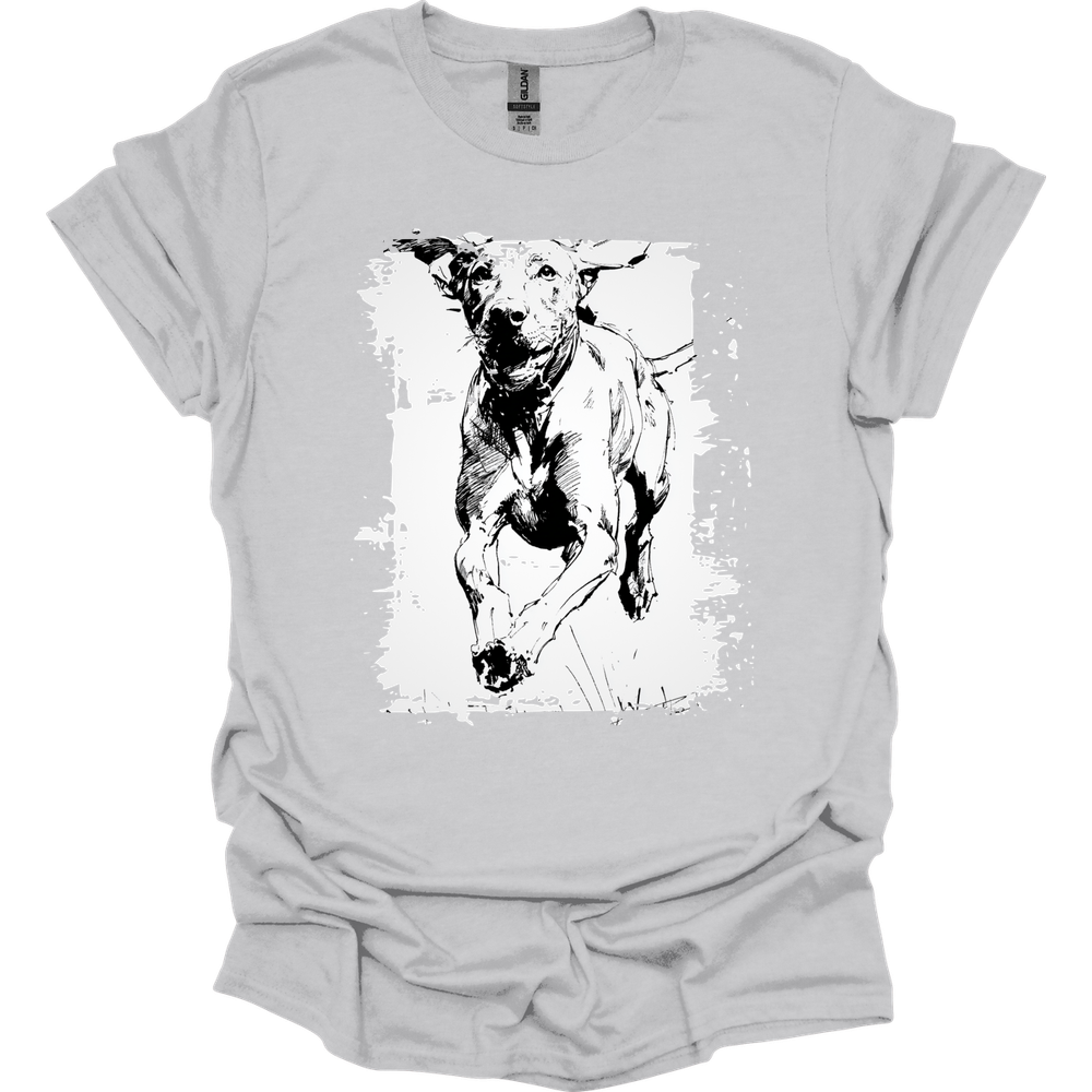 Vizsla - Running Dog T-Shirt - Ice Grey