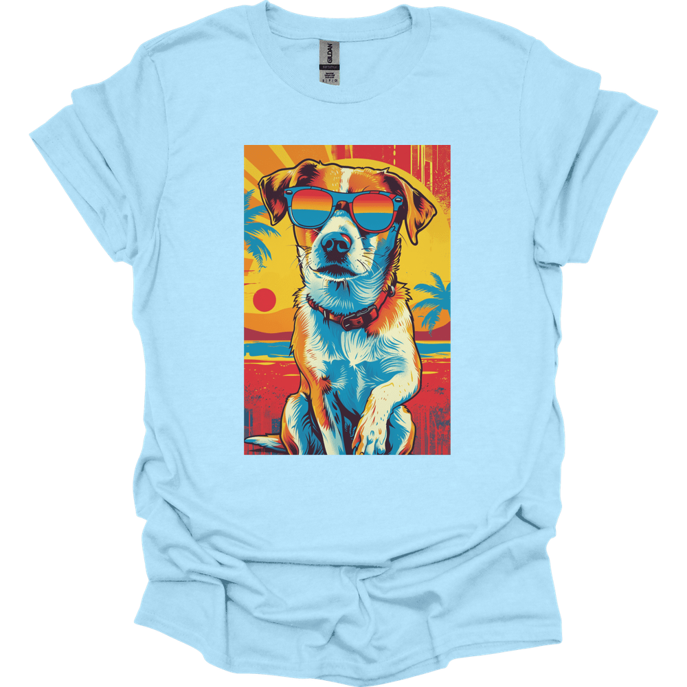 Paddledale Terrier - Summer Dog T-Shirt - Light Blue