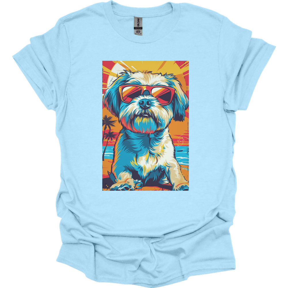 Shih Tzu - Summer Dog T-Shirt - Light Blue
