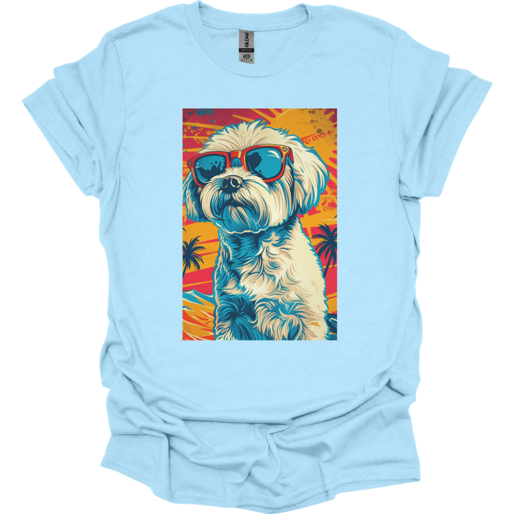 Havanese - Summer Dog T-Shirt - Light Blue