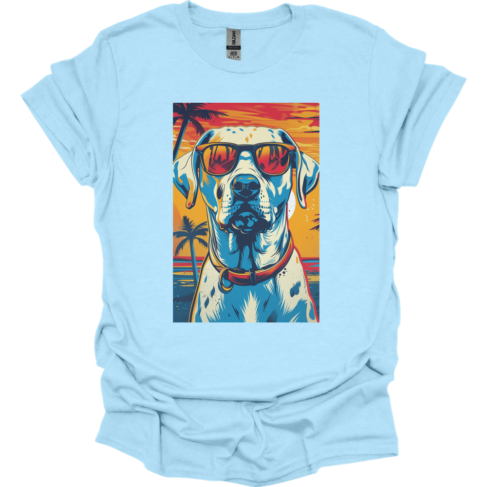 Dalmatian - Summer Dog T-Shirt - Light Blue