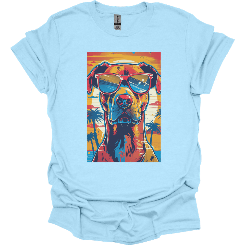 Doberman - Summer Dog T-Shirt - Light Blue