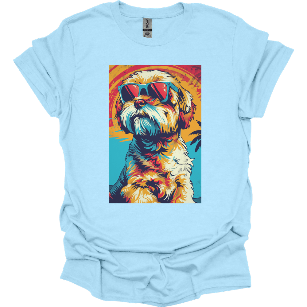 Cavapoo - Summer Dog T-Shirt - Light Blue