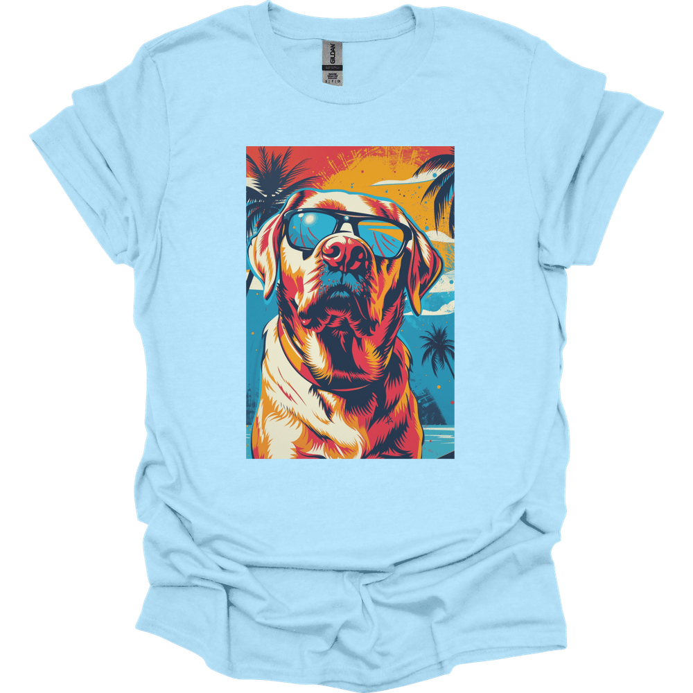 Labrador - Summer Dog T-Shirt - Light Blue