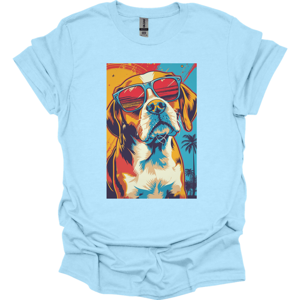 Beagle - Summer Dog T-Shirt - Light Blue