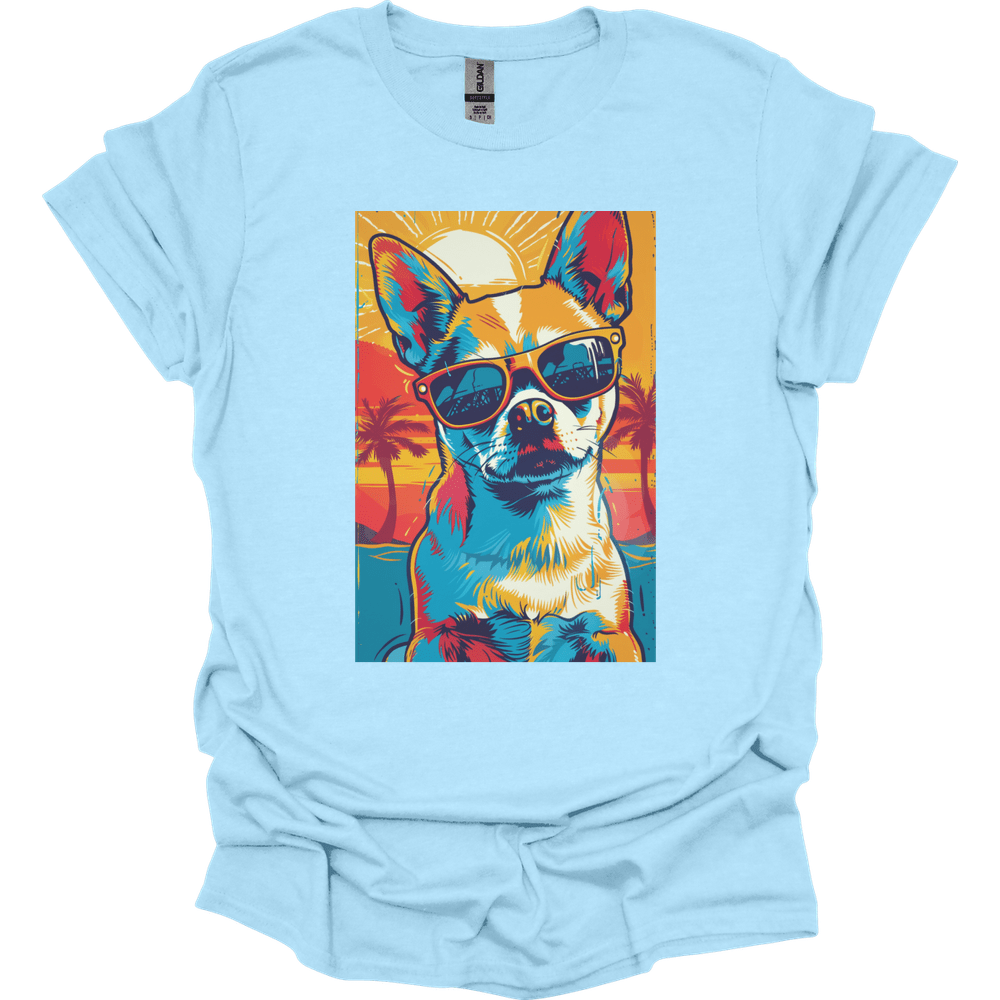 Chihuahua - Summer Dog T-Shirt - Light Blue