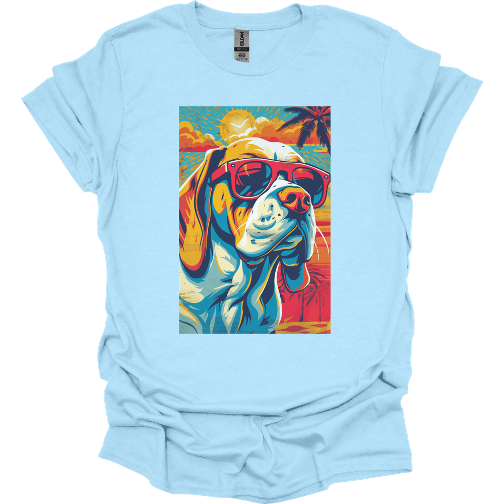Basset Hound - Summer Dog T-Shirt - Light Blue