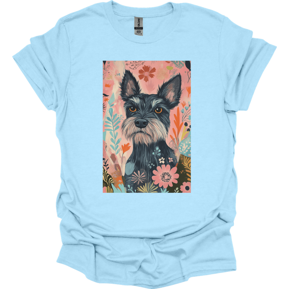 Paddledale Terrier - Boho Dog T-Shirt - Light Blue