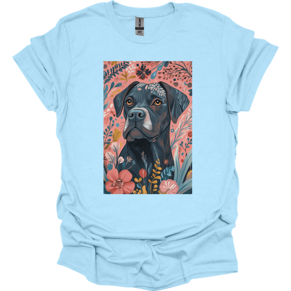 Mastiff - Boho Dog T-Shirt - Light Blue