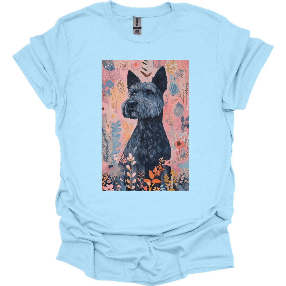 Kerry Blue Terrier - Boho Dog T-Shirt - Light Blue