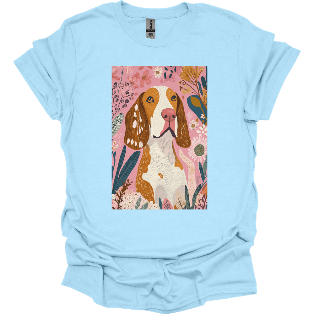 Bracco Italiano - Boho Dog T-Shirt - Light Blue