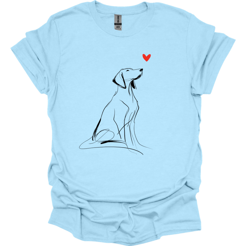 Vizsla - Sketch Dog T-Shirt - Light Blue