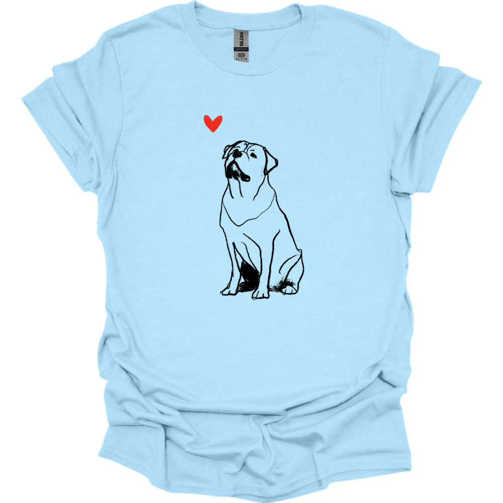 Rottweiler - Sketch Dog T-Shirt - Light Blue