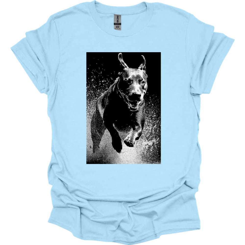 Rottweiler - Puddle Dog T-Shirt - Light Blue