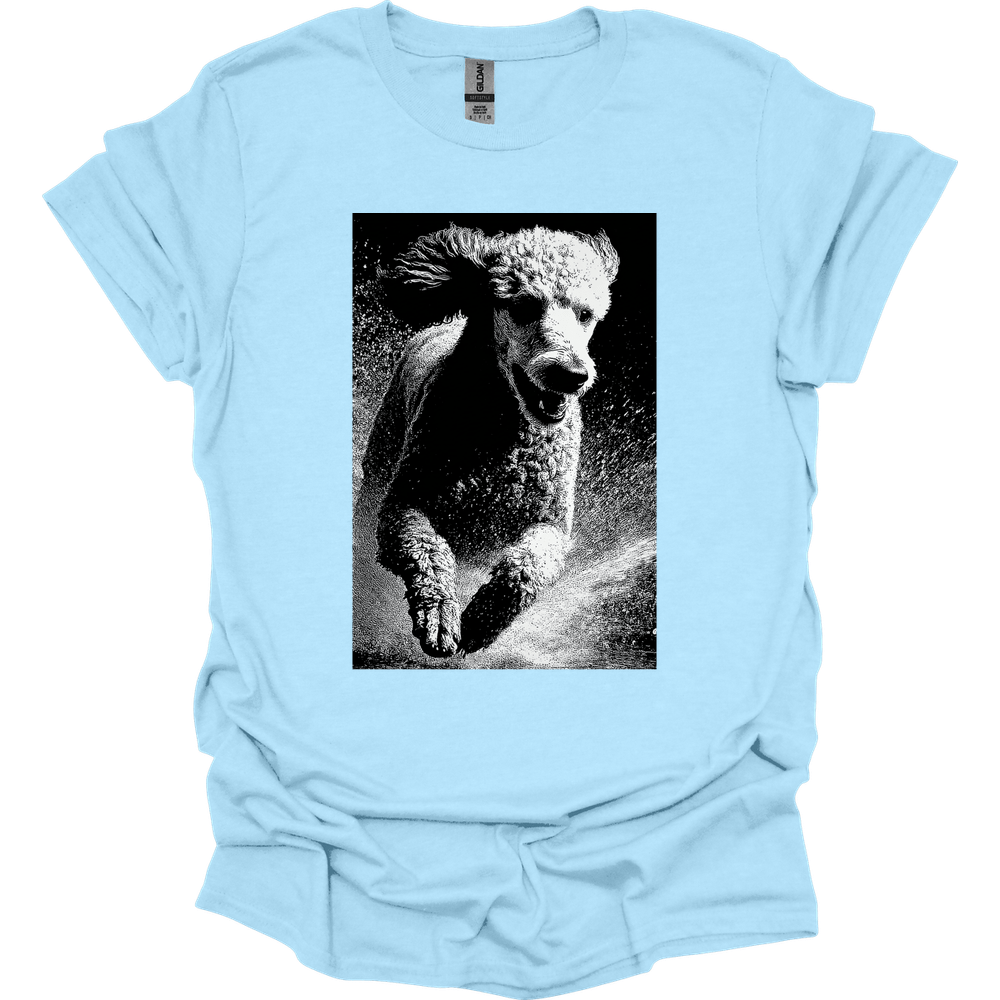 Poodle - Puddle Dog T-Shirt - Light Blue
