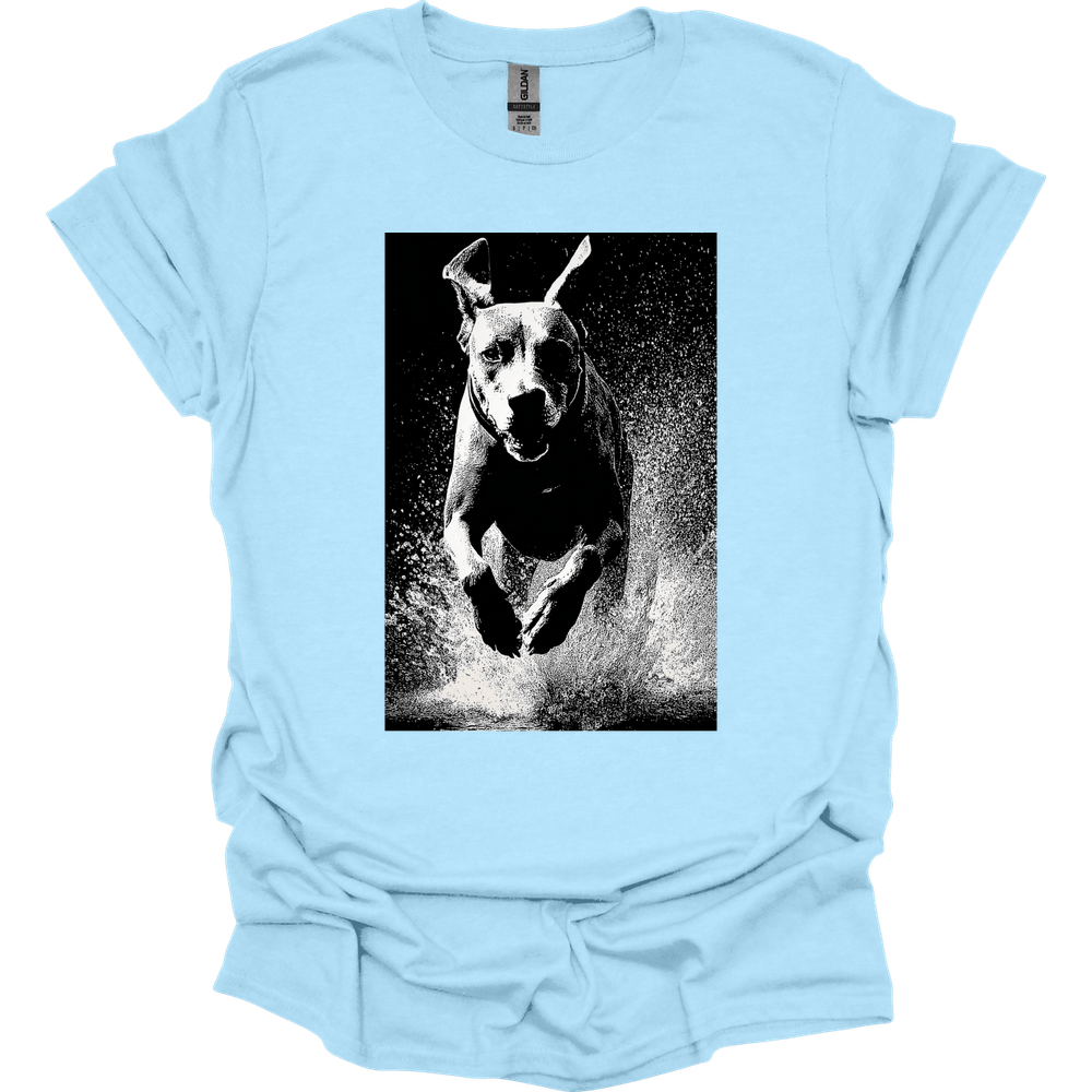 Rhodesian Ridgeback - Puddle Dog T-Shirt - Light Blue