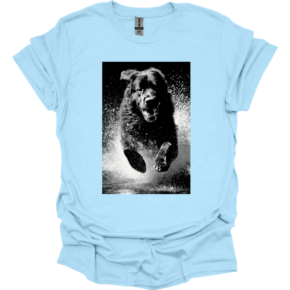 Newfoundland - Puddle Dog T-Shirt - Light Blue