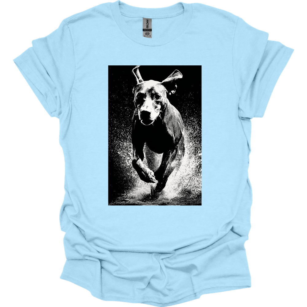 German Shorthaired Pointer - Puddle Dog T-Shirt - Light Blue