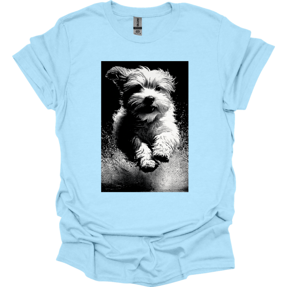 Shih Tzu - Puddle Dog T-Shirt - Light Blue