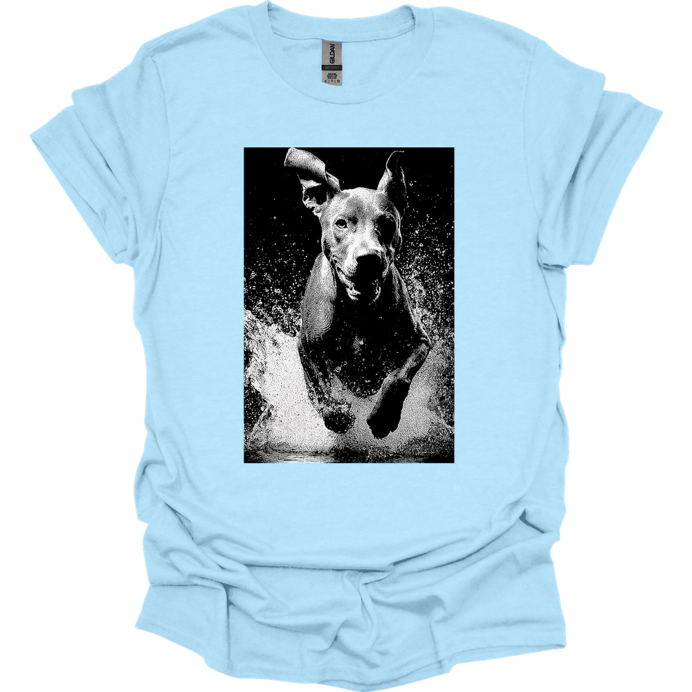 Vizsla - Puddle Dog T-Shirt - Light Blue