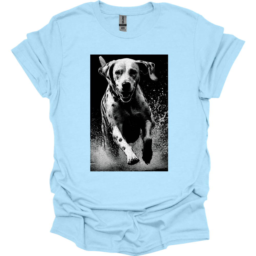 Dalmatian - Puddle Dog T-Shirt - Light Blue