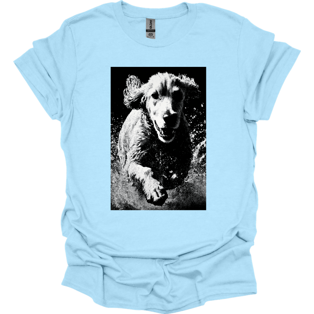 Cocker Spaniel - Puddle Dog T-Shirt - Light Blue