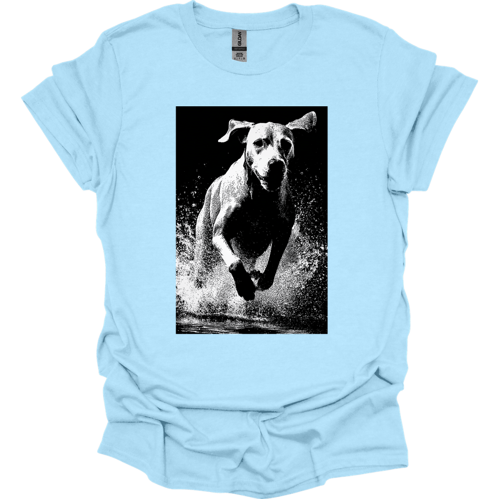 Bracco Italiano - Puddle Dog T-Shirt - Light Blue
