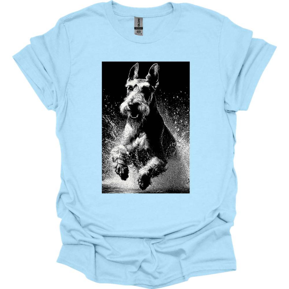 Giant Schnauzer - Puddle Dog T-Shirt - Light Blue