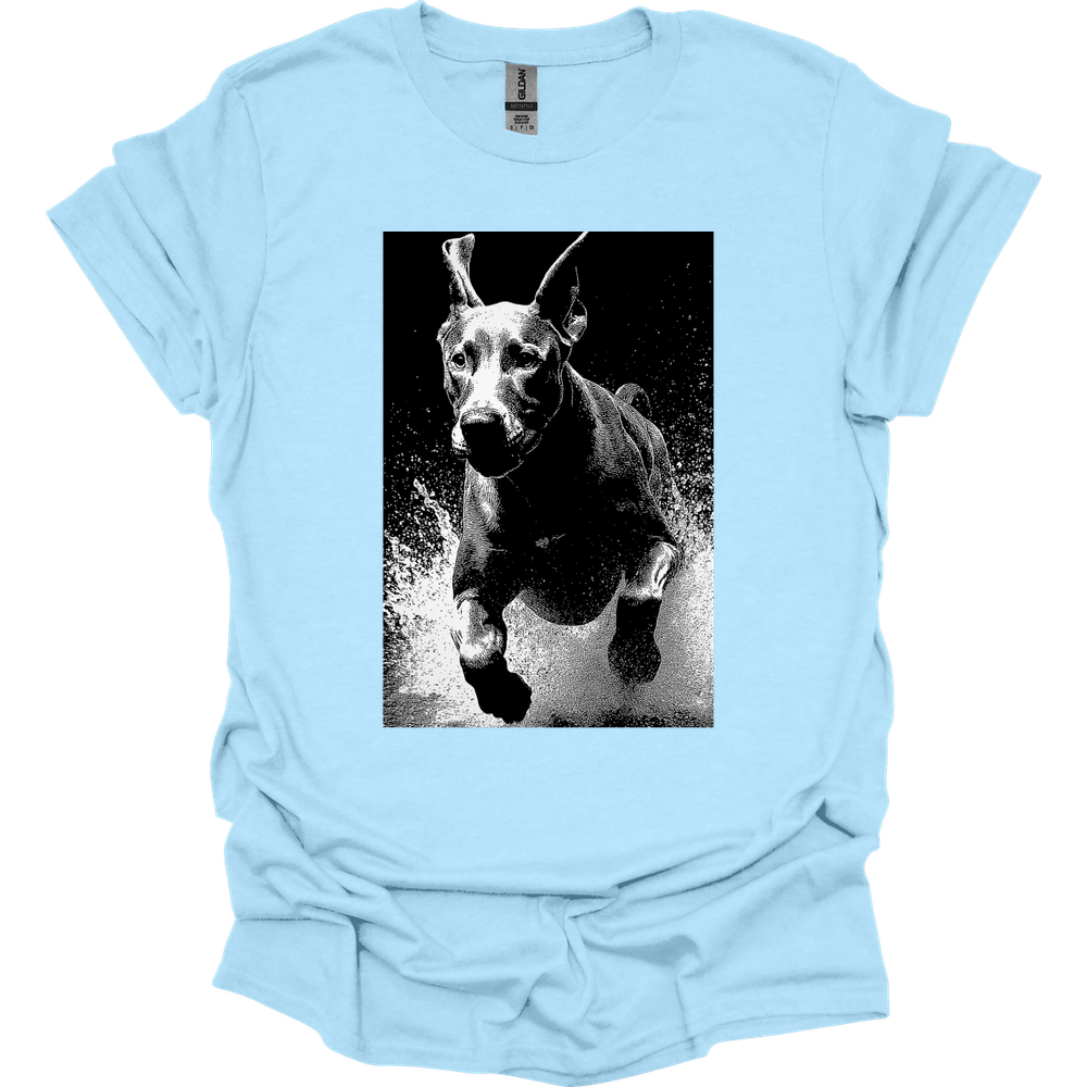 Great Dane - Puddle Dog T-Shirt - Light Blue