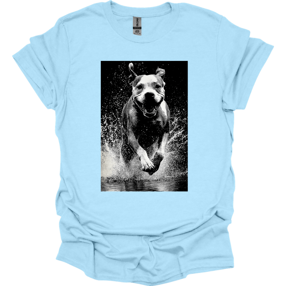 Boxer - Puddle Dog T-Shirt - Light Blue