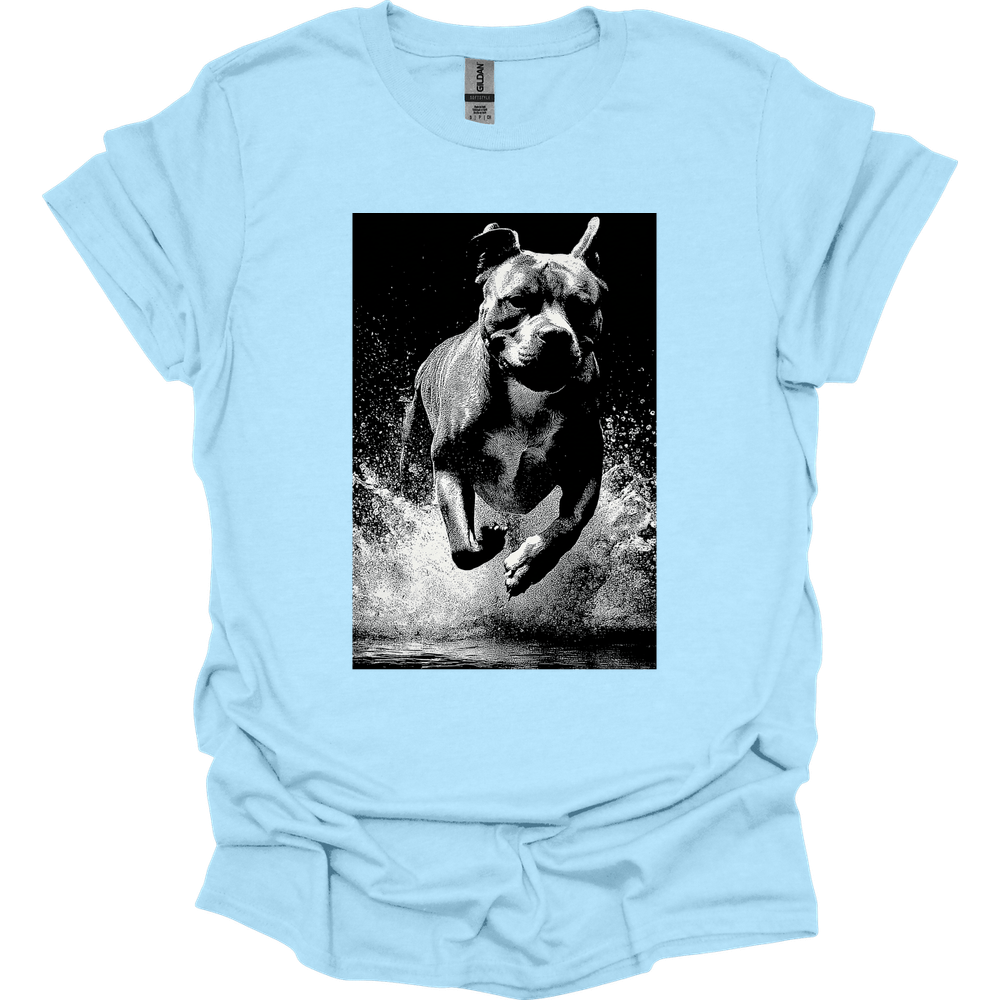 Cane Corso - Puddle Dog T-Shirt - Light Blue
