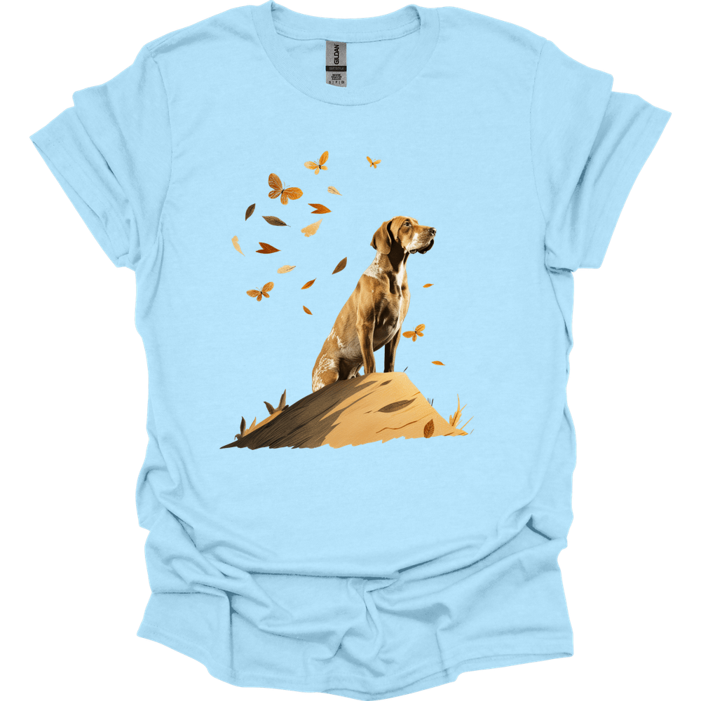 Bracco Italiano - Fall Dog T-Shirt - Light Blue